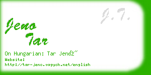 jeno tar business card